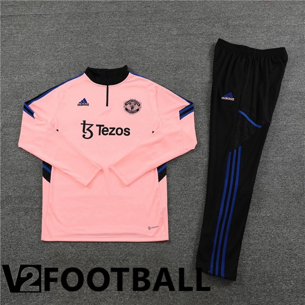 Manchester United Training Tracksuit Suit Pink 2023/2024