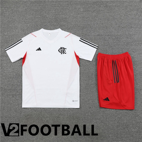 Flamengo Training T Shirt + Shorts White 2023/2024