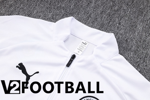 Manchester City Training Jacket Suit White 2023/2024
