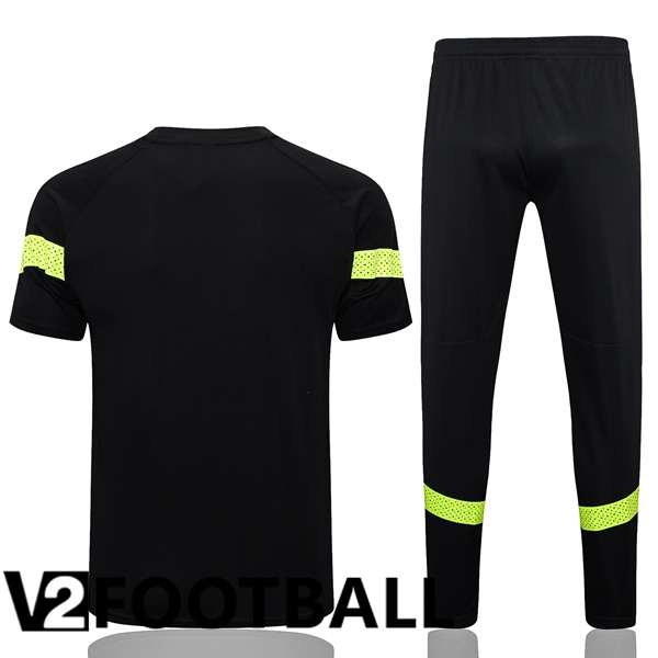Manchester City Training T Shirt + Pants Black 2023/2024