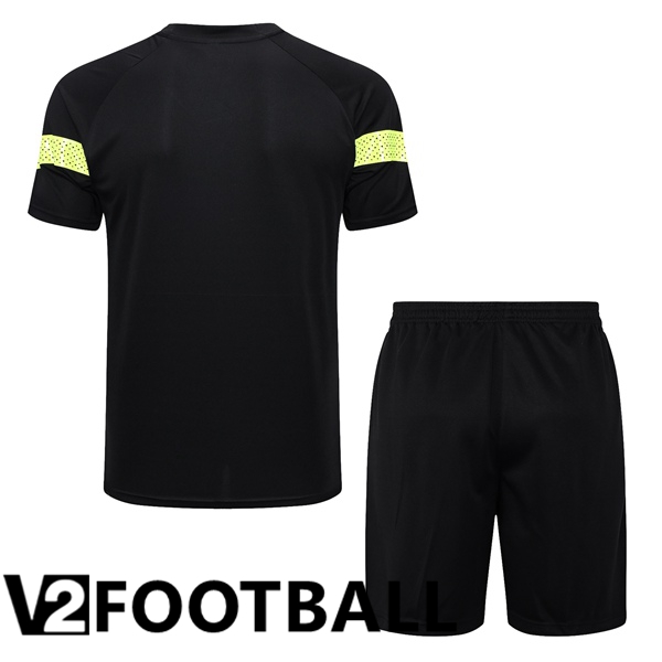Manchester City Training T Shirt + Shorts Black 2023/2024