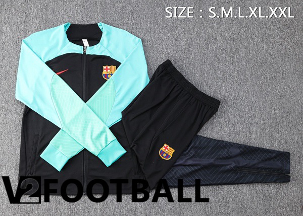 FC Barcelona Training Jacket Suit Black Green 2023/2024