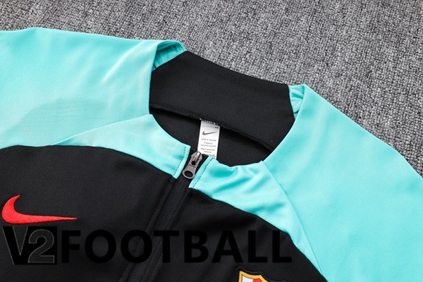 FC Barcelona Training Jacket Suit Black Green 2023/2024