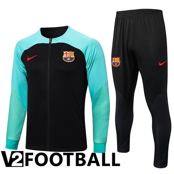 FC Barcelona Training Jacket Suit Black Green 2023/2024