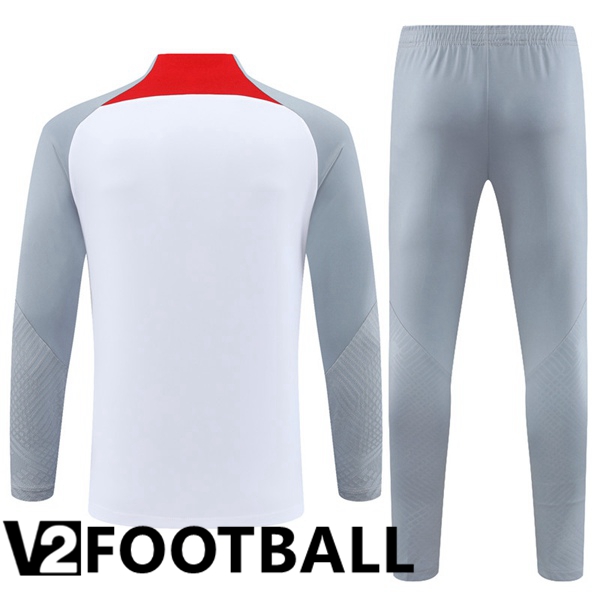 FC Liverpool Training Tracksuit Suit White Grey 2023/2024