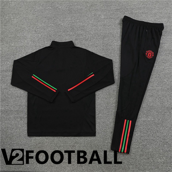Manchester United Training Tracksuit Suit Black 2023/2024