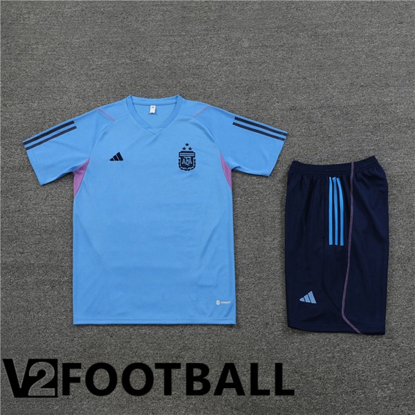 Argentina Training T Shirt + Shorts Blue 2023/2024