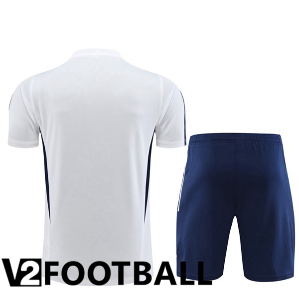 Italy Training T Shirt + Shorts White 2023/2024