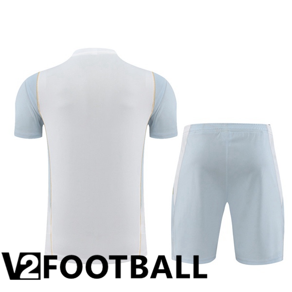Algeria Training T Shirt + Shorts White 2023/2024