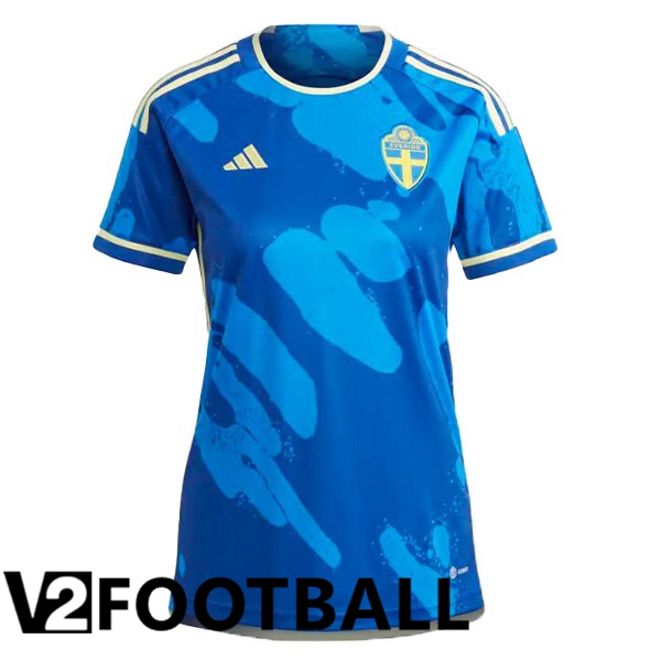 Sweden Womens Football Shirt Away Blue 2023/2024