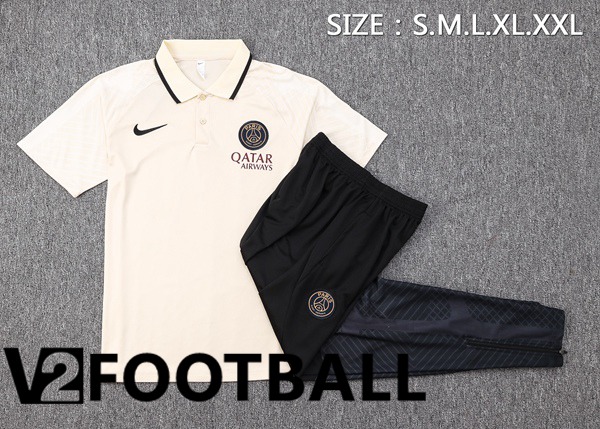 Paris PSG Soccer Polo + Pants Brown 2023/2024