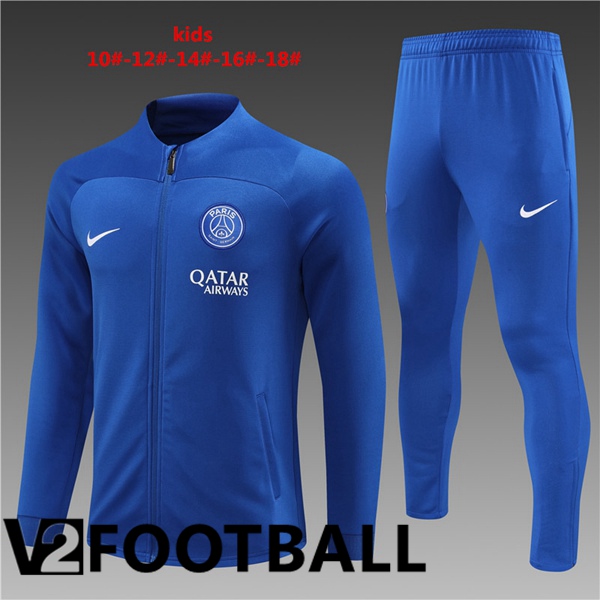 Paris PSG Kids Training Jacket Suit Blue 2023/2024