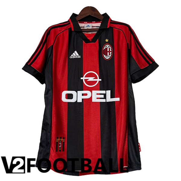 AC Milan Retro Football Shirt Home Red 1998-1999