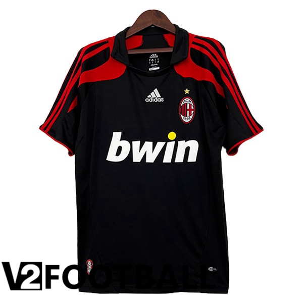 AC Milan Retro Football Shirt Third Black 2007-2008