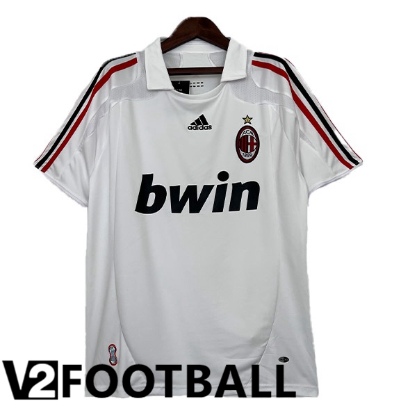 AC Milan Retro Football Shirt Away White 2007-2008