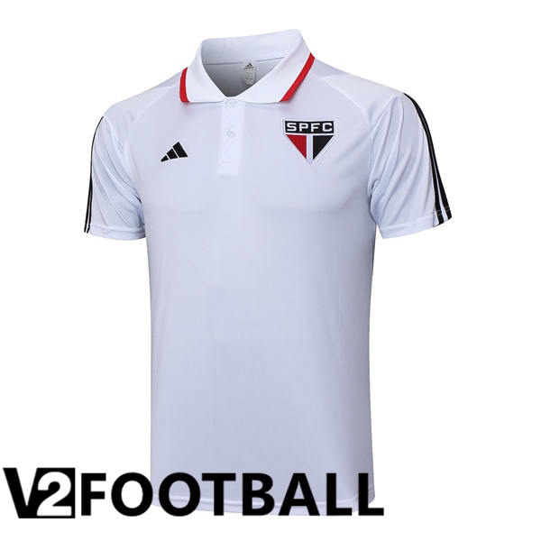 Sao Paulo FC Football Polo White 2023/2024