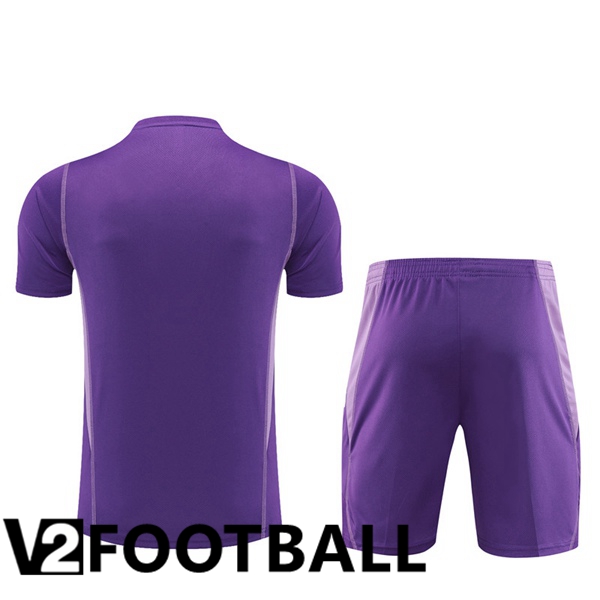 Cruzeiro EC Training T Shirt + Shorts Purple 2023/2024