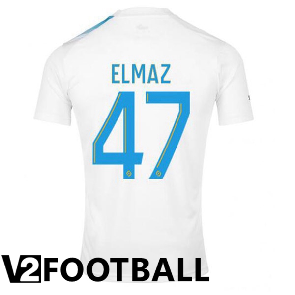 Marseille OM (ELMAZ 47) Football Shirt 30th Anniversary Edition White Blue 2022/2023