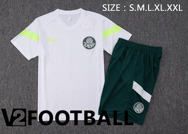 Palmeiras Training T Shirt + Shorts White 2023/2024