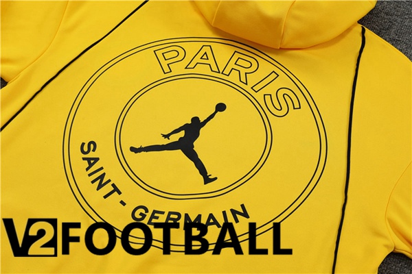 JORDAN Paris PSG Training Tracksuit Hoodie Yellow 2023/2024