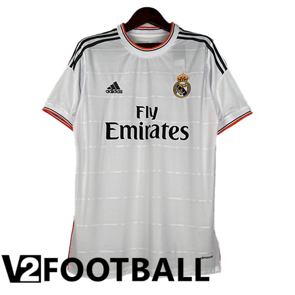 Real Madrid Retro Football Shirt Home White 2013-2014