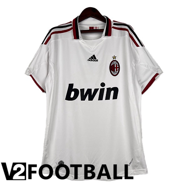 AC Milan Retro Football Shirt Away White 2009-2010