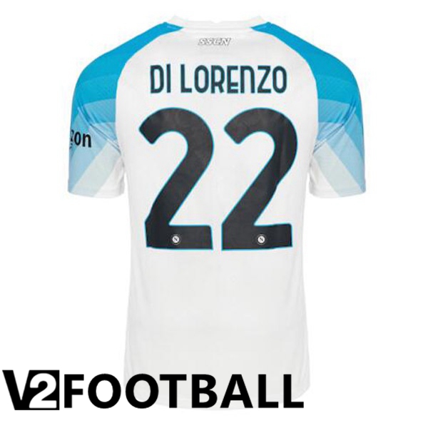 SSC Napoli (Di Lorenzo 22) Football Shirt Face Game Blue White 2022/2023