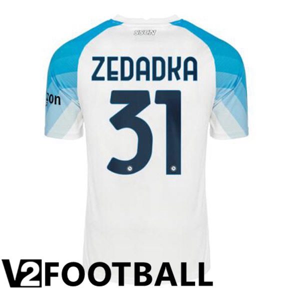SSC Napoli (Zedadka 31) Football Shirt Face Game Blue White 2022/2023