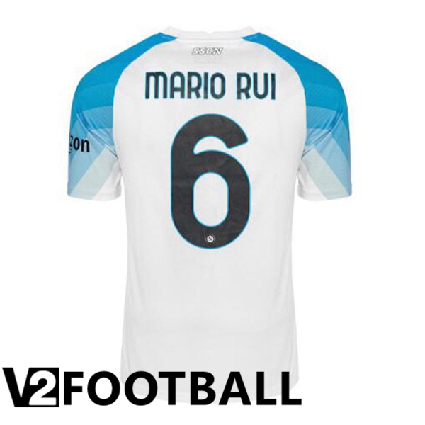 SSC Napoli (Mario Rui 6) Football Shirt Face Game Blue White 2022/2023