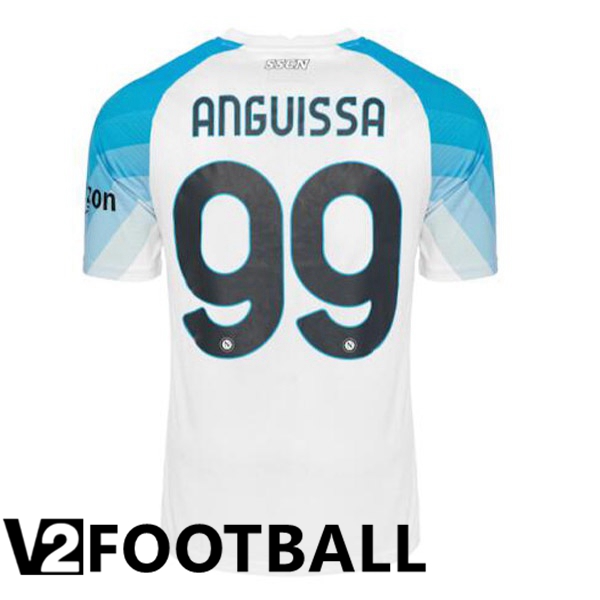 SSC Napoli (Anguissa 99) Football Shirt Face Game Blue White 2022/2023