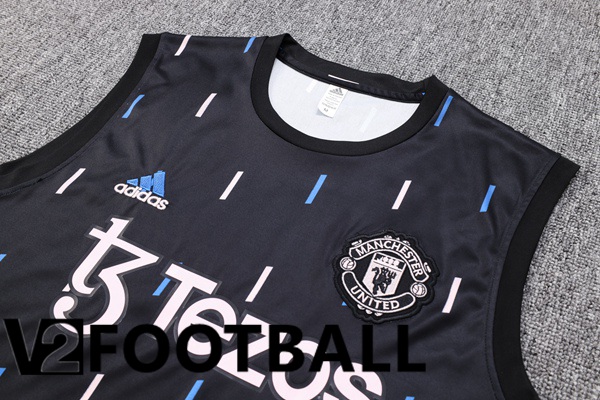 Manchester United Soccer Vest + Shorts Black 2023/2024