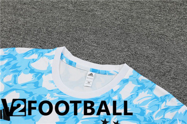 AFC Ajax Training T Shirt + Shorts Blue White 2023/2024