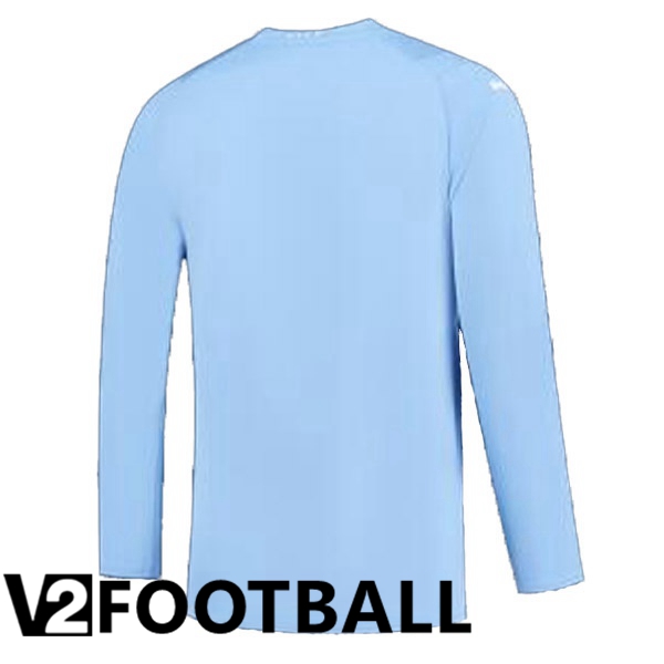 Manchester City Soccer Shirt Home Long Sleeve Blue 2023/2024
