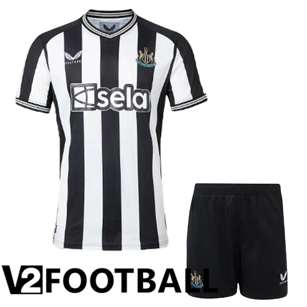 Newcastle United Kids Soccer Shirt Home White Black 2023/2024
