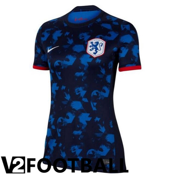 Netherlands Womens Soccer Shirt Away Black 2023/2024