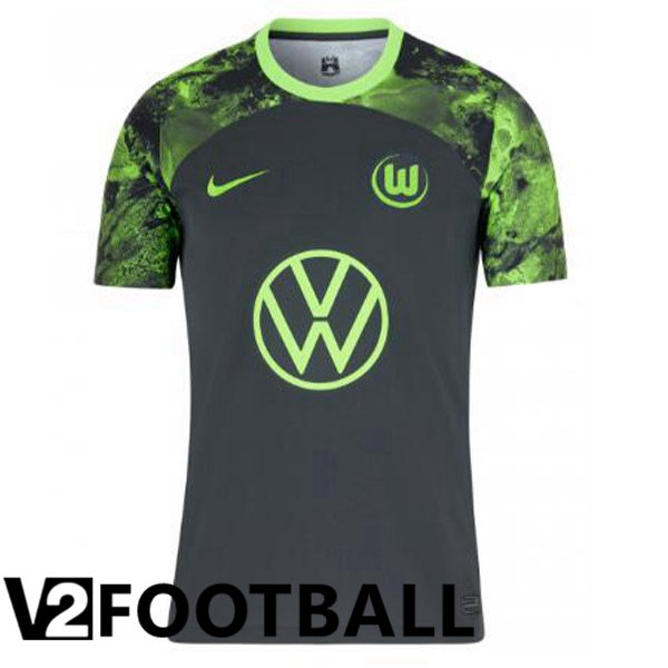 Vfl Wolfsburg Soccer Shirt Away Black 2023/2024