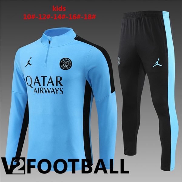 JORDAN Paris PSG Kids Training Tracksuit Suit Blue 2023/2024