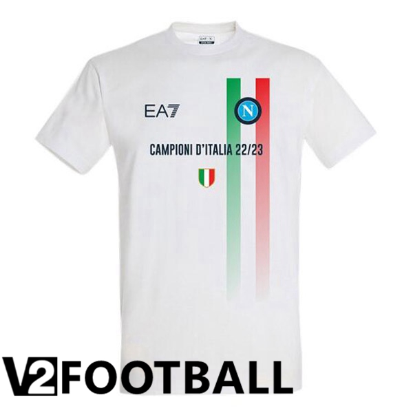 SSC Napoli Champion Soccer Shirt White 2022/2023