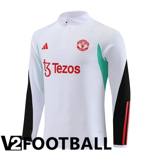 Manchester United Training Sweatshirt White 2023/2024