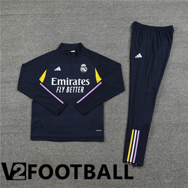 Real Madrid Training Tracksuit Suit Royal Bluee 2023/2024