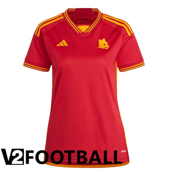 AS Roma Womens Football Shirt Home Red 2023/2024