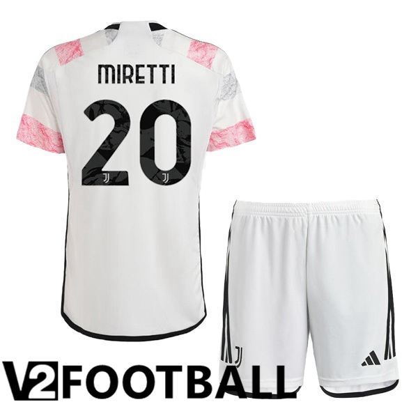 Juventus (MIRETTI 20) Kids Football Shirt Away White 2023/2024