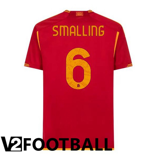 AS Roma (SMALLING 6) Football Shirt Home Red 2023/2024
