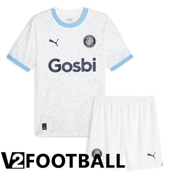 Girona Kids Football Shirt Away White 2023/2024
