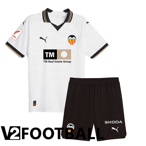 Valencia CF Kids Football Shirt Home White 2023/2024