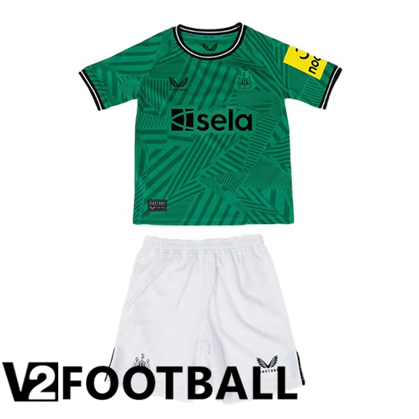 Newcastle United Kids Football Shirt Away Green 2023/2024