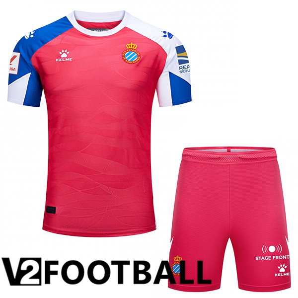 RCD Espanyol Kids Football Shirt Away Pink 2023/2024