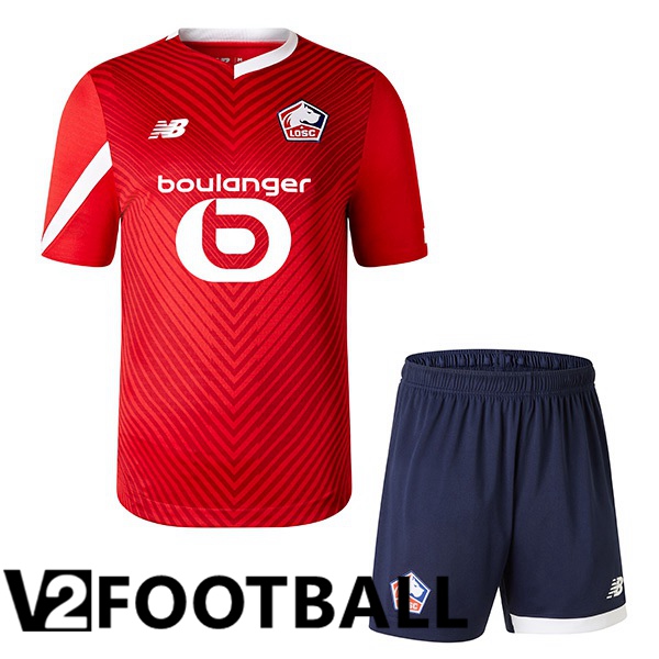 Lille OSC Kids Football Shirt Home Red 2023/2024