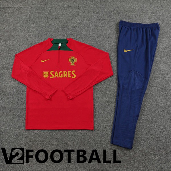 Portugal Training Tracksuit Suit Red 2023/2024