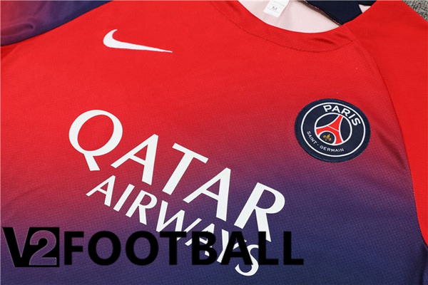 Paris PSG Training T Shirt + Shorts Blue Red 2023/2024